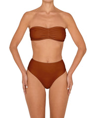 BSWS-T152 Center Front Shirred Bandeau Top