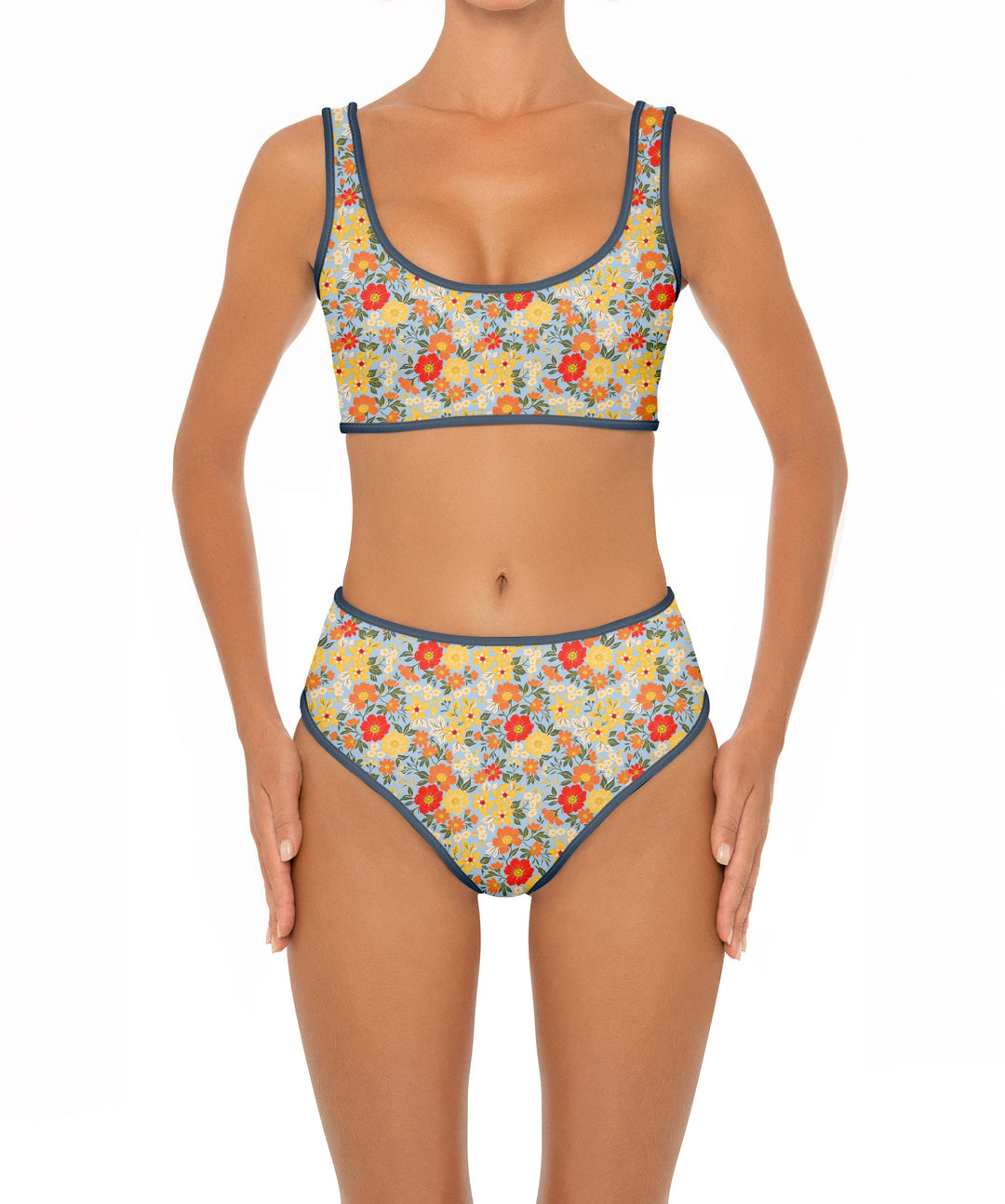 BSWS-B153 High Waist Binded Bikini Bottom