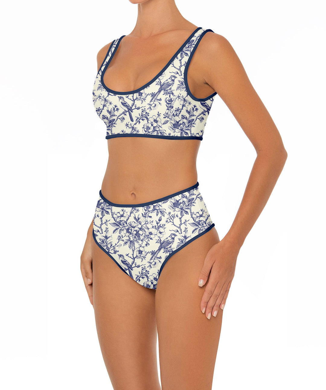 BSWS-B153 High Waist Binded Bikini Bottom