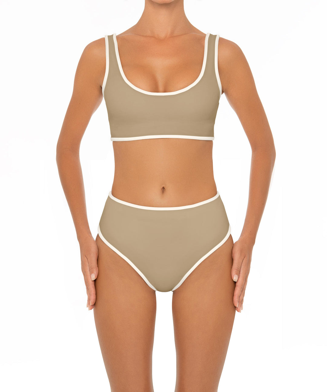 BSWS-B153 High Waist Binded Bikini Bottom