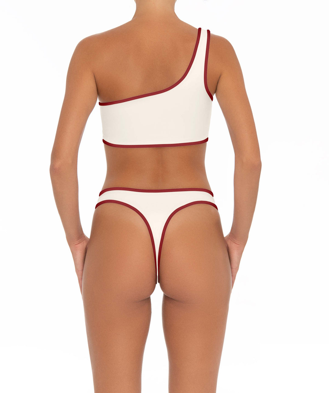 BSWS-T154 One Shoulder Binded Bikini Top