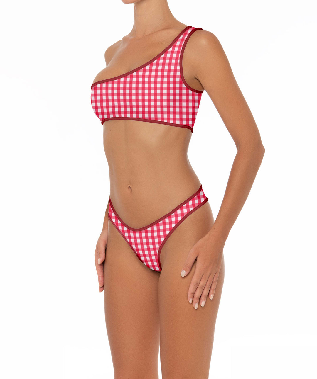 BSWS-T154 One Shoulder Binded Bikini Top