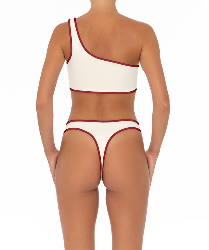 BSWS-T154 One Shoulder Binded Bikini Top
