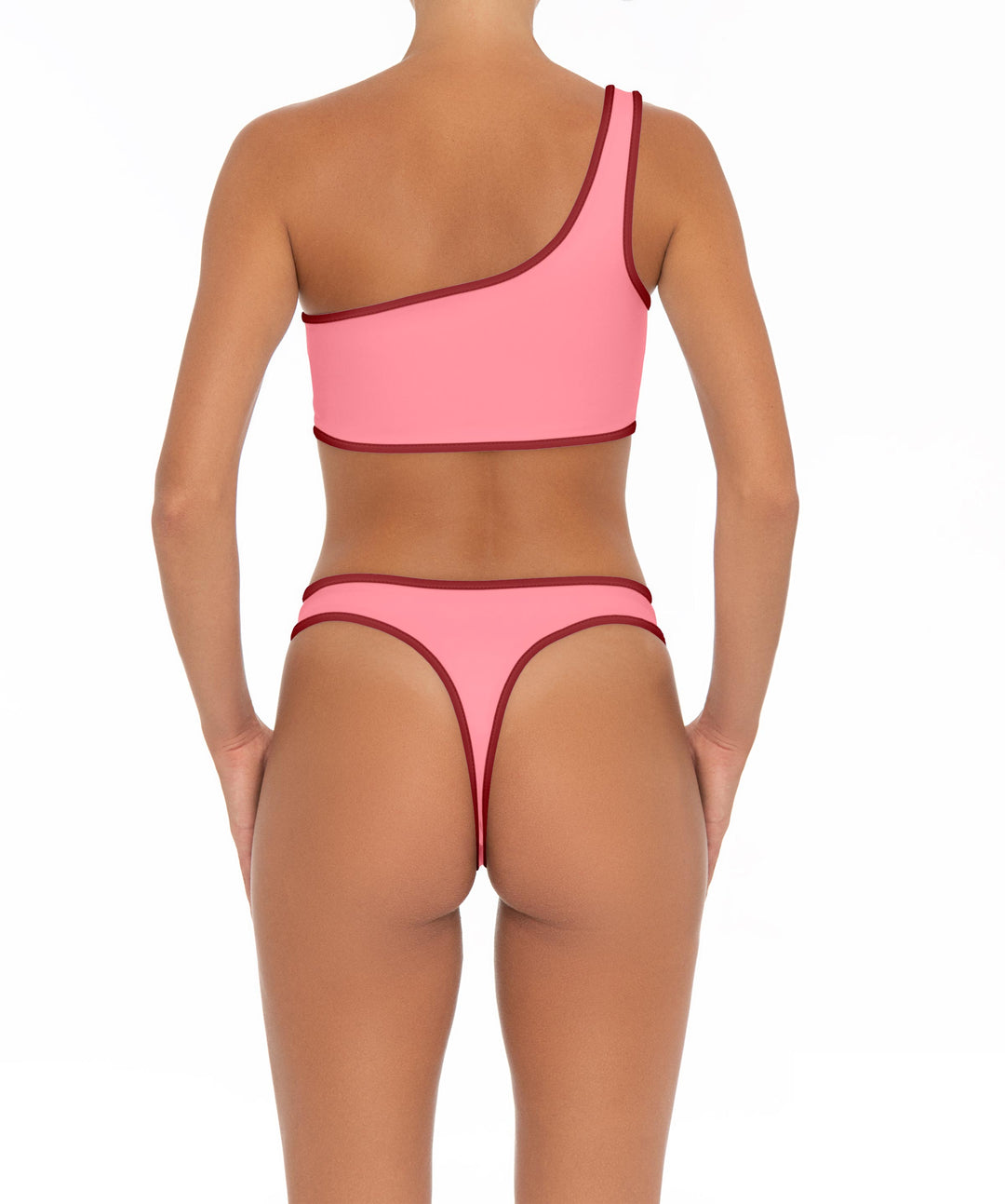 BSWS-T154 One Shoulder Binded Bikini Top