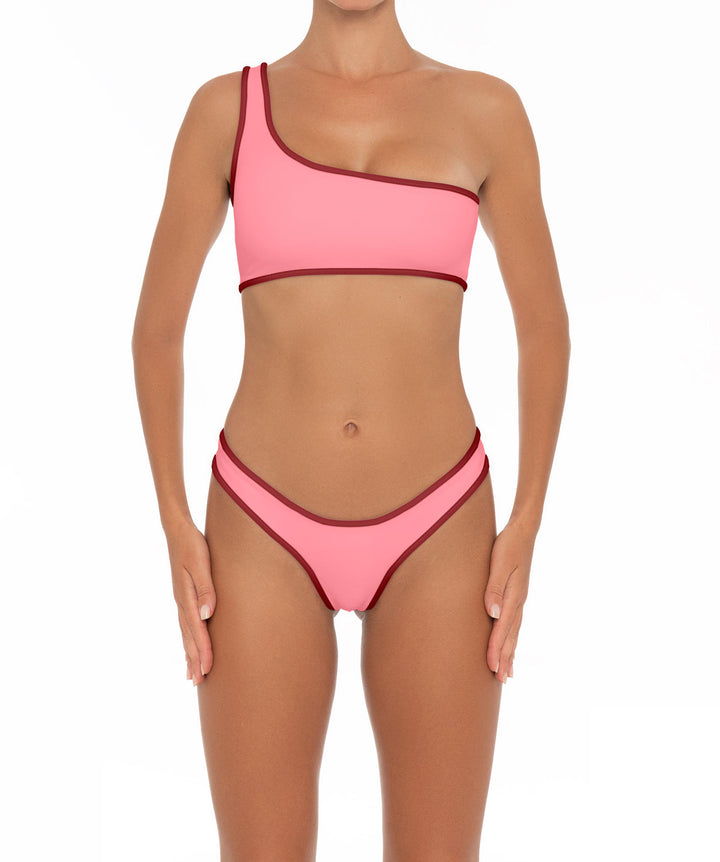 BSWS-T154 One Shoulder Binded Bikini Top