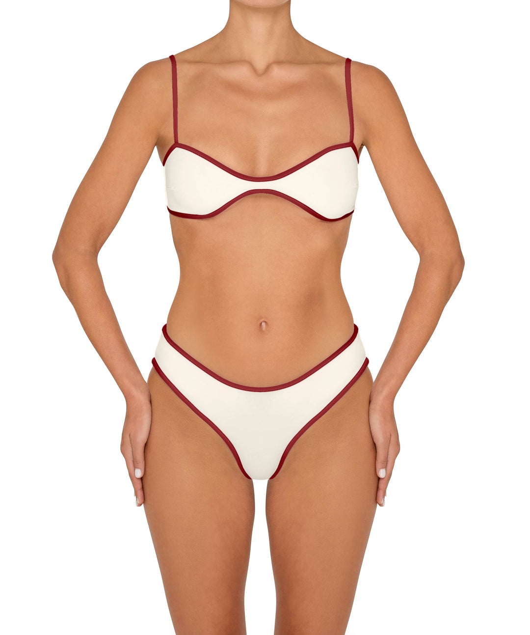 BSWS-T157 Binded Bralette Pull On Bikini Top