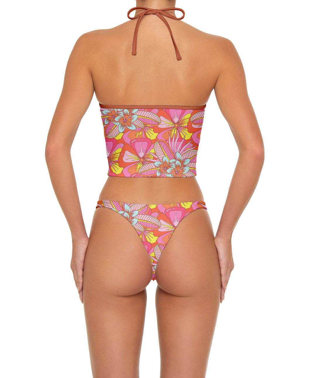 BSWS-T159 Halter Binded Tankini Top