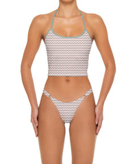 BSWS-T159 Halter Binded Tankini Top