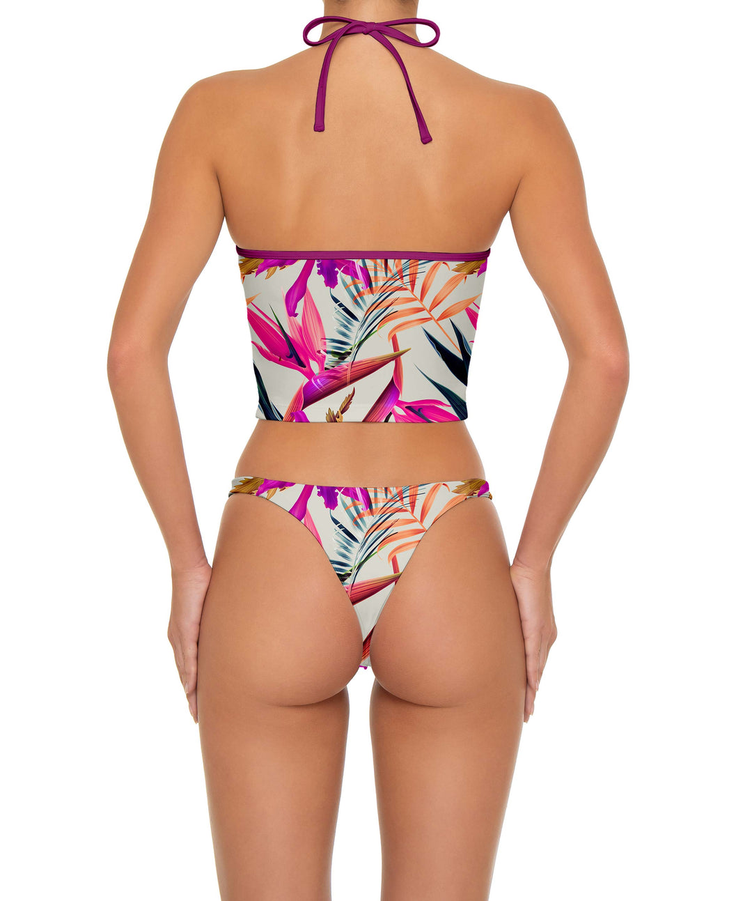 BSWS-T159 Halter Binded Tankini Top