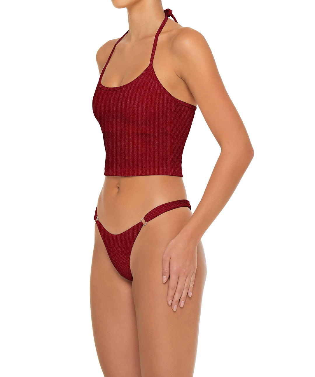 BSWS-B159 O-Ring Mid Rise Bikini Bottom