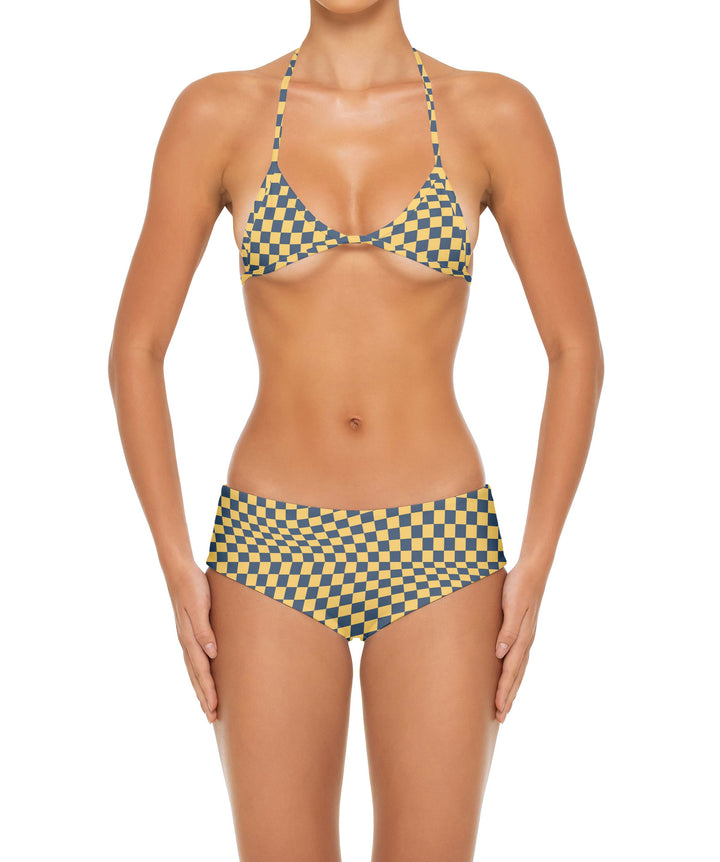 BSWS-T161 Micro Diamond Binded Bikini Top