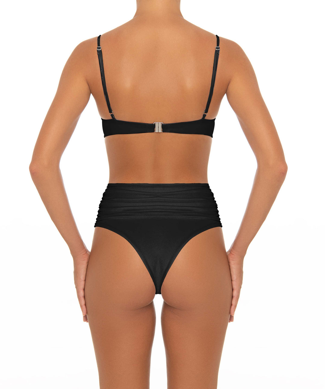 BSWS-B164 Side Shirred Highwaisted Bikini Bottom