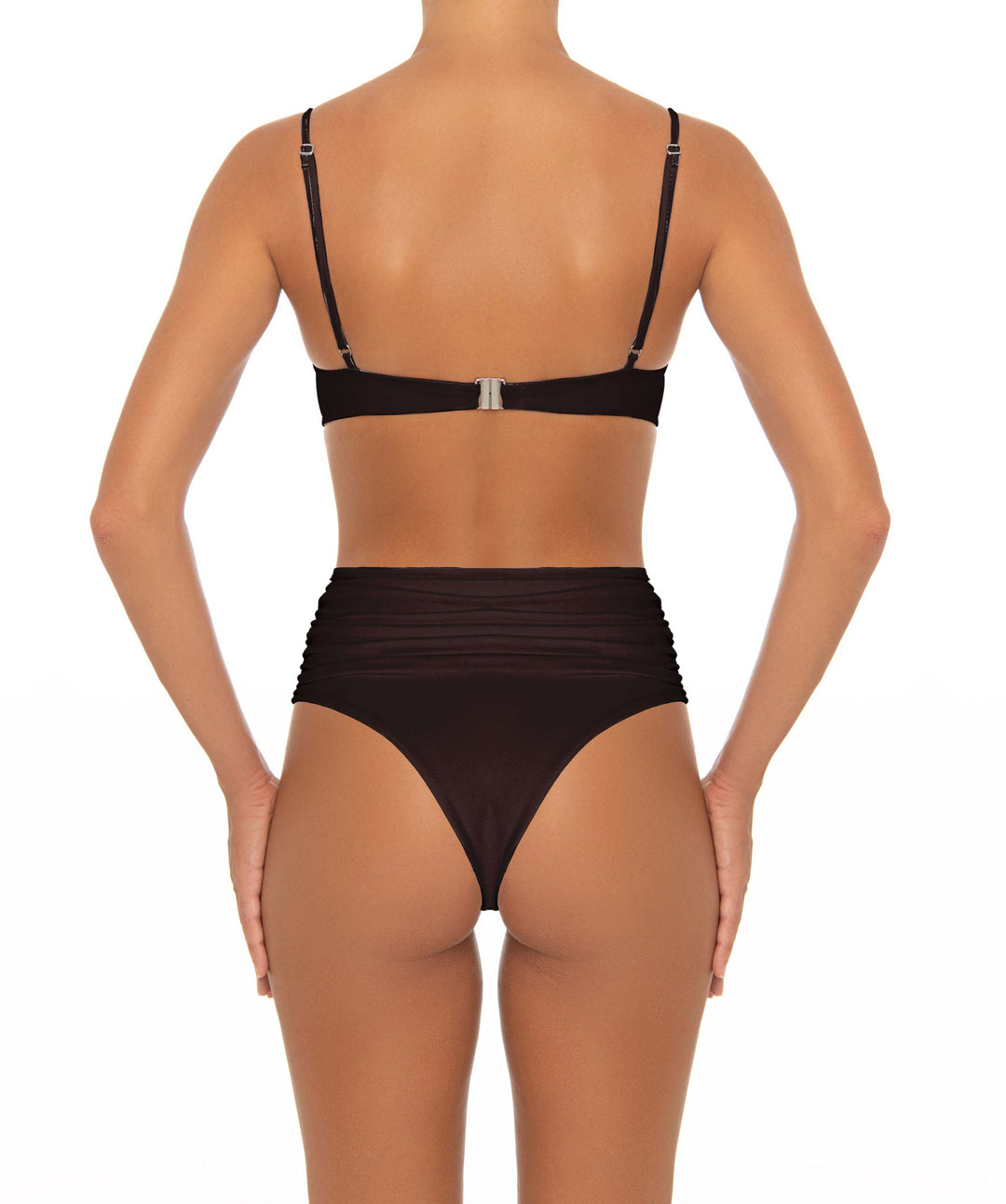 BSWS-B164 Side Shirred Highwaisted Bikini Bottom