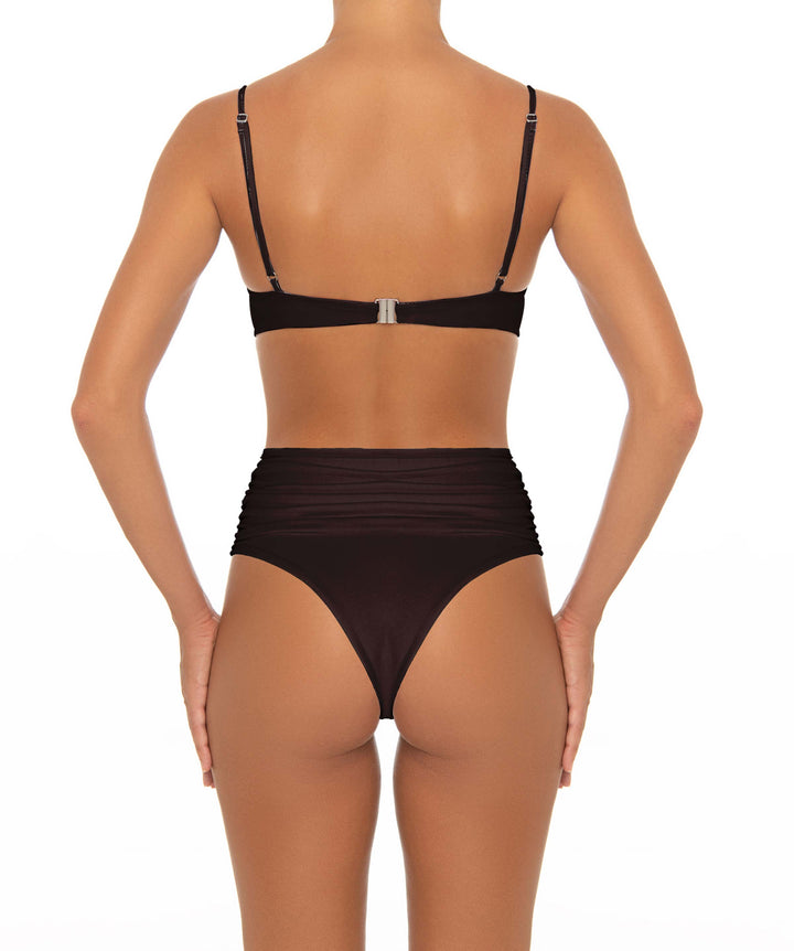 BSWS-B164 Side Shirred Highwaisted Bikini Bottom