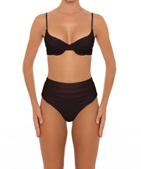 BSWS-T164 Underwire Shirred Cup Bikini Top