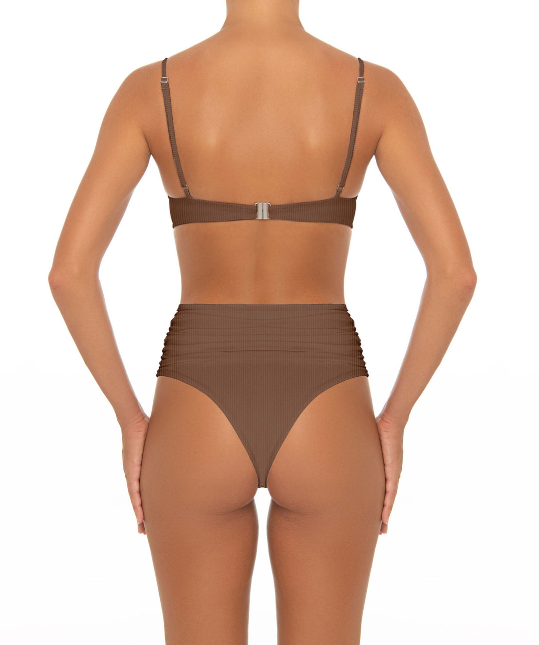 BSWS-B164 Side Shirred Highwaisted Bikini Bottom