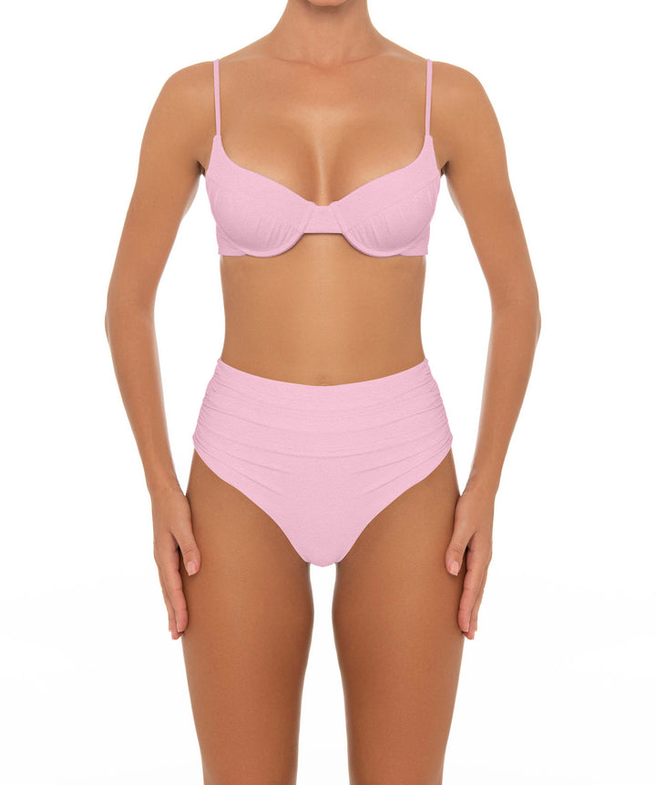 BSWS-T164 Underwire Shirred Cup Bikini Top