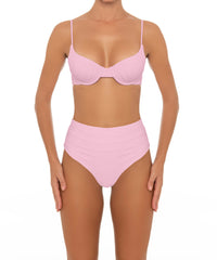 BSWS-B164 Side Shirred Highwaisted Bikini Bottom