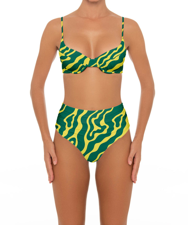 BSWS-B164 Side Shirred Highwaisted Bikini Bottom
