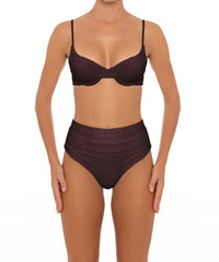 BSWS-T164 Underwire Shirred Cup Bikini Top