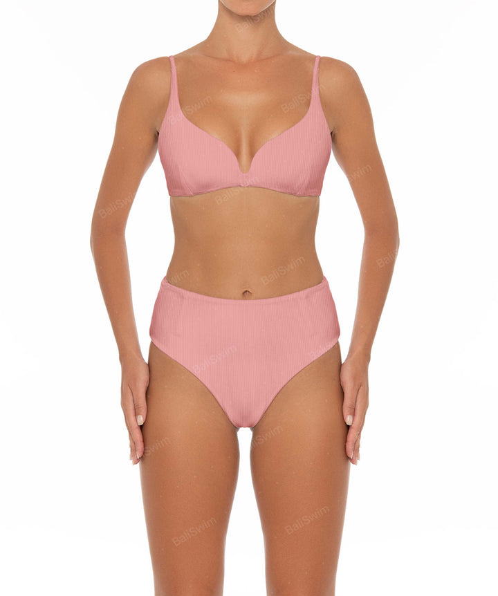 BSWS-B40 Darted High Rise Bikini Bottom