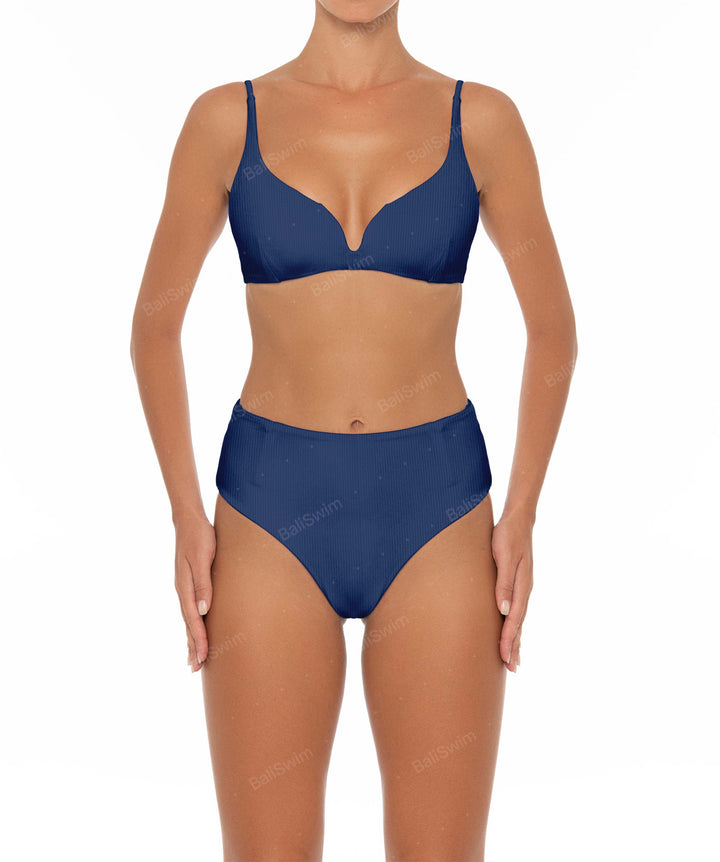 BSWS-B40 Darted High Rise Bikini Bottom