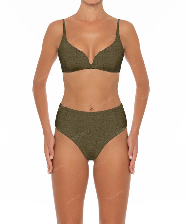 BSWS-B40 Darted High Rise Bikini Bottom