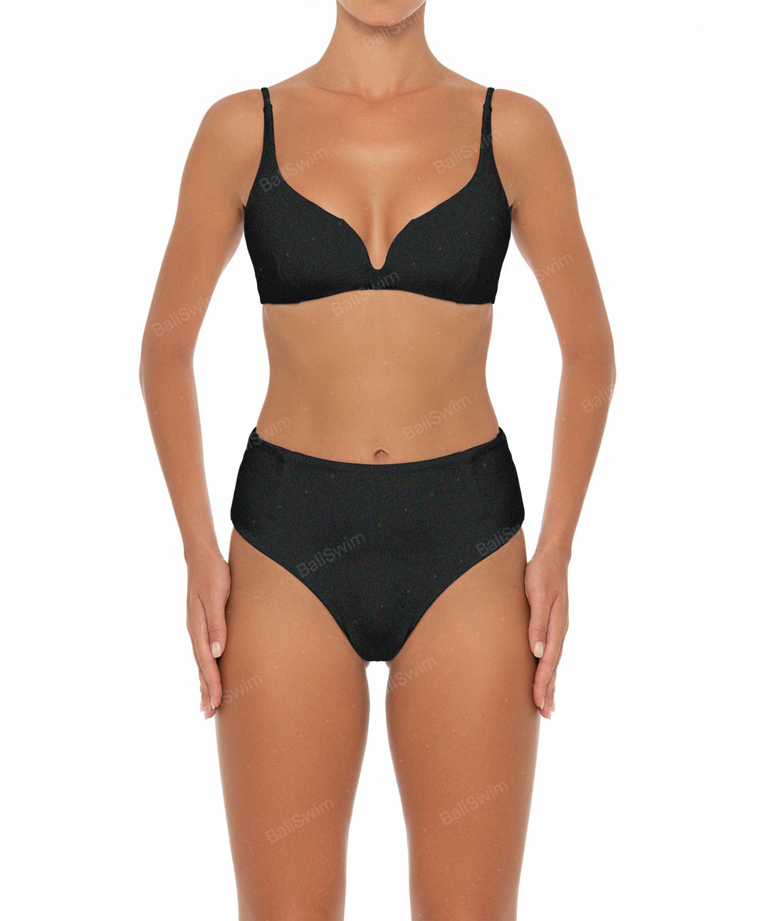 BSWS-B40 Darted High Rise Bikini Bottom