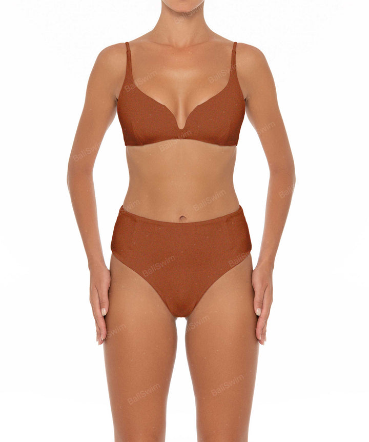 BSWS-B40 Darted High Rise Bikini Bottom