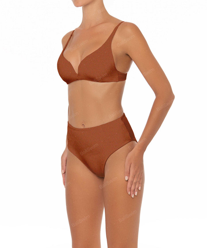 BSWS-B40 Darted High Rise Bikini Bottom