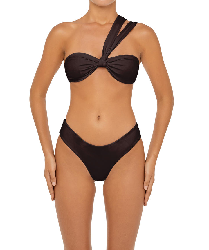 BSWS-T83 Double Strap One Shoulder Bandeau Top