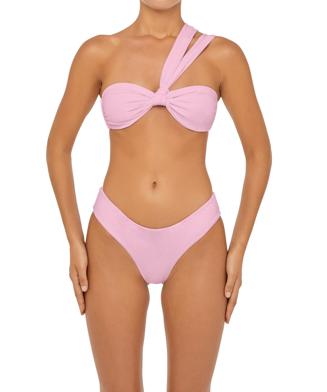BSWS-T83 Double Strap One Shoulder Bandeau Top
