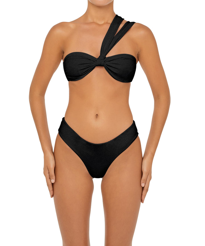 BSWS-T83 Double Strap One Shoulder Bandeau Top