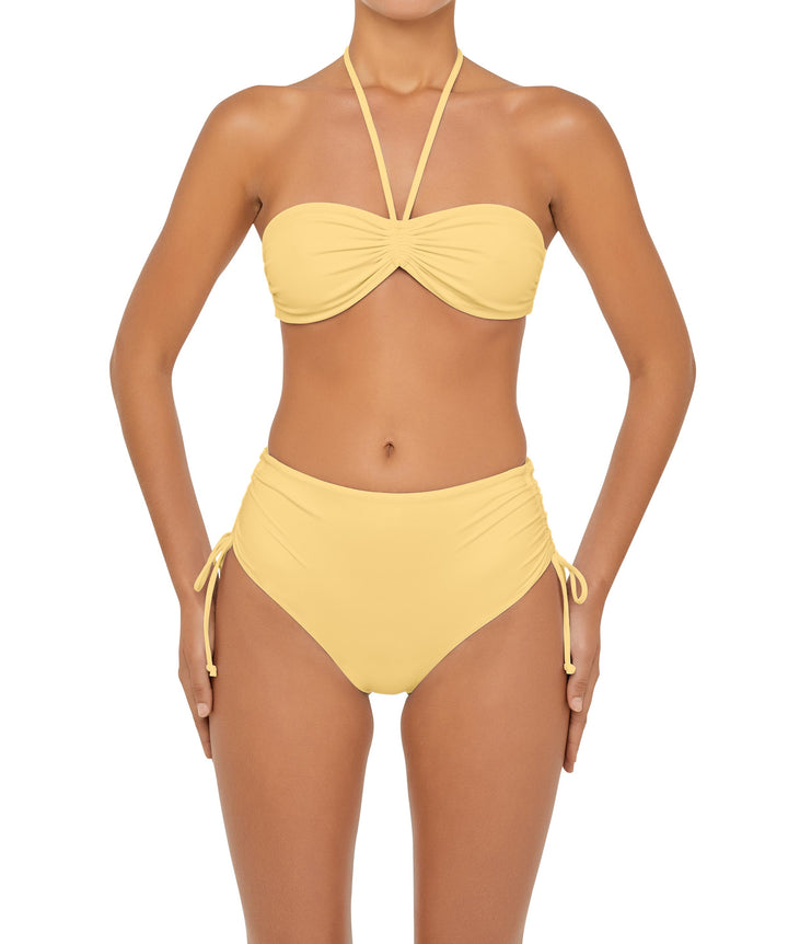 BSWS-B89 High Waisted Side Tunneled Bikini Bottom