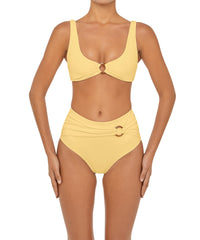 BSWS-B90 High Waisted Waist Belted O'Ring Bikini Bottom