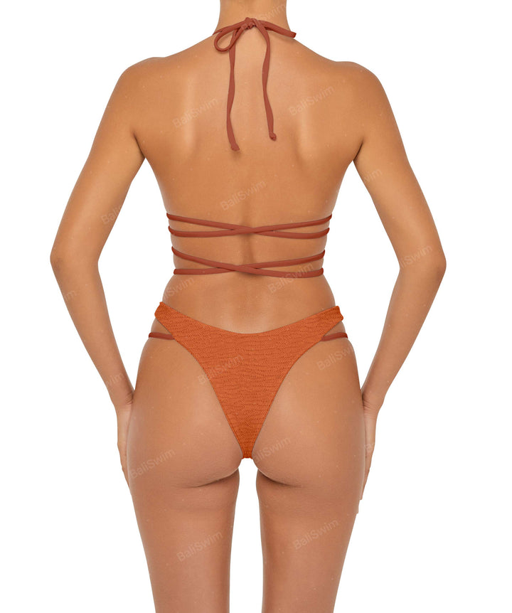 BSWS-T91s Wrap Around Straps Halter Bikini Top