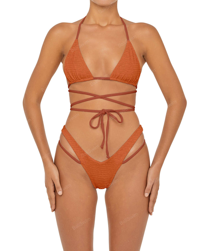 BSWS-T91s Wrap Around Straps Halter Bikini Top