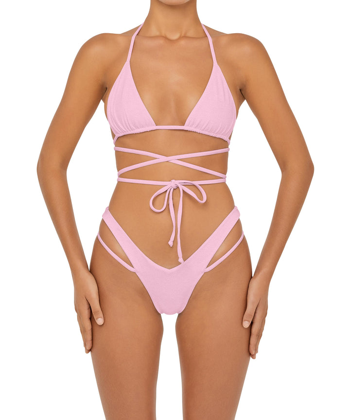BSWS-T91 Wrap Around Straps Halter Bikini Top
