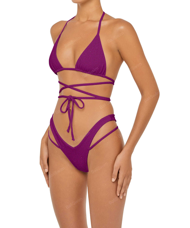 BSWS-T91 Wrap Around Straps Halter Bikini Top