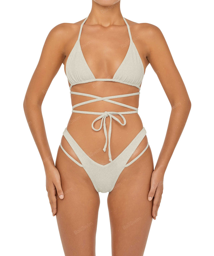 BSWS-T91 Wrap Around Straps Halter Bikini Top