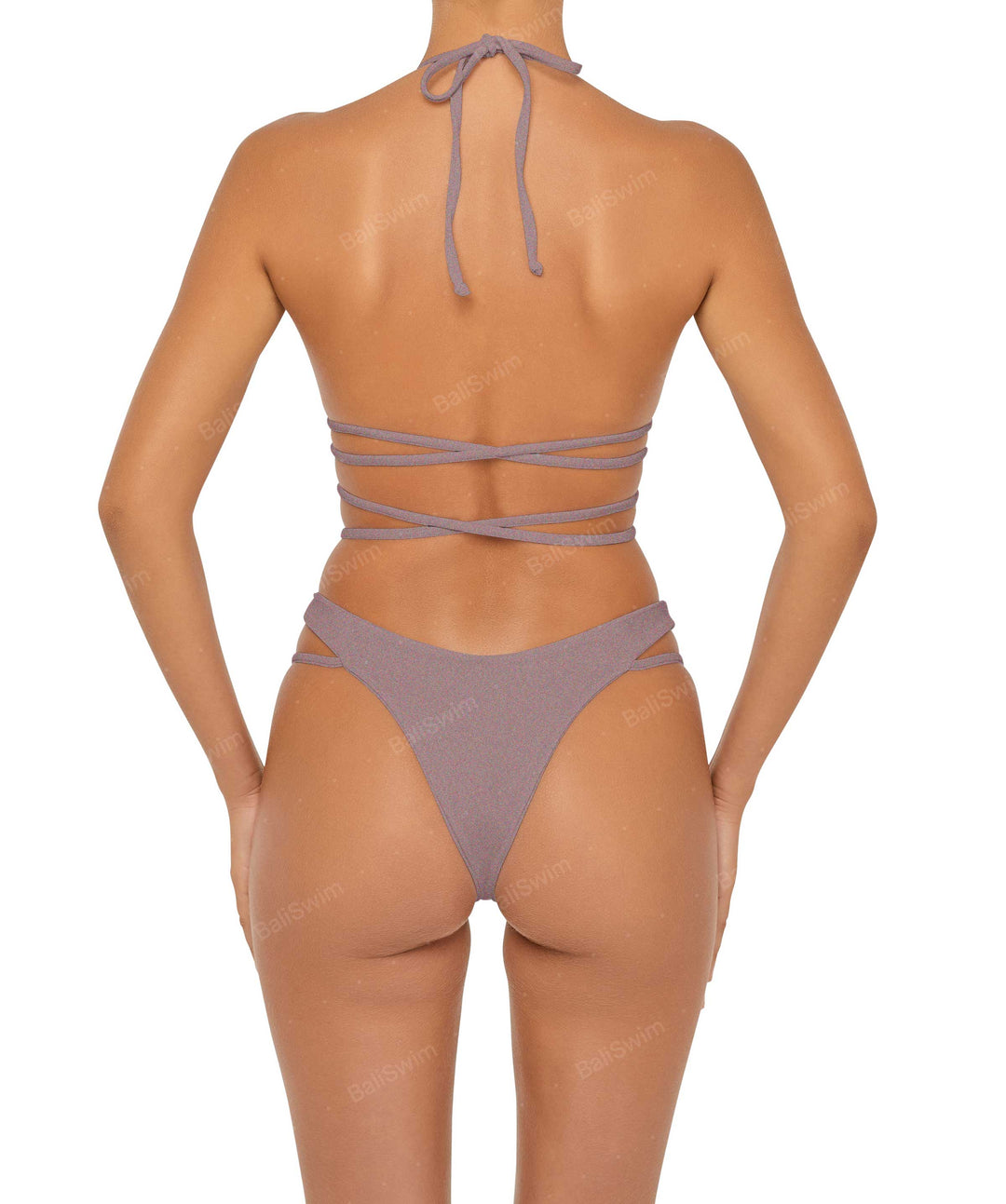 BSWS-T91 Wrap Around Straps Halter Bikini Top