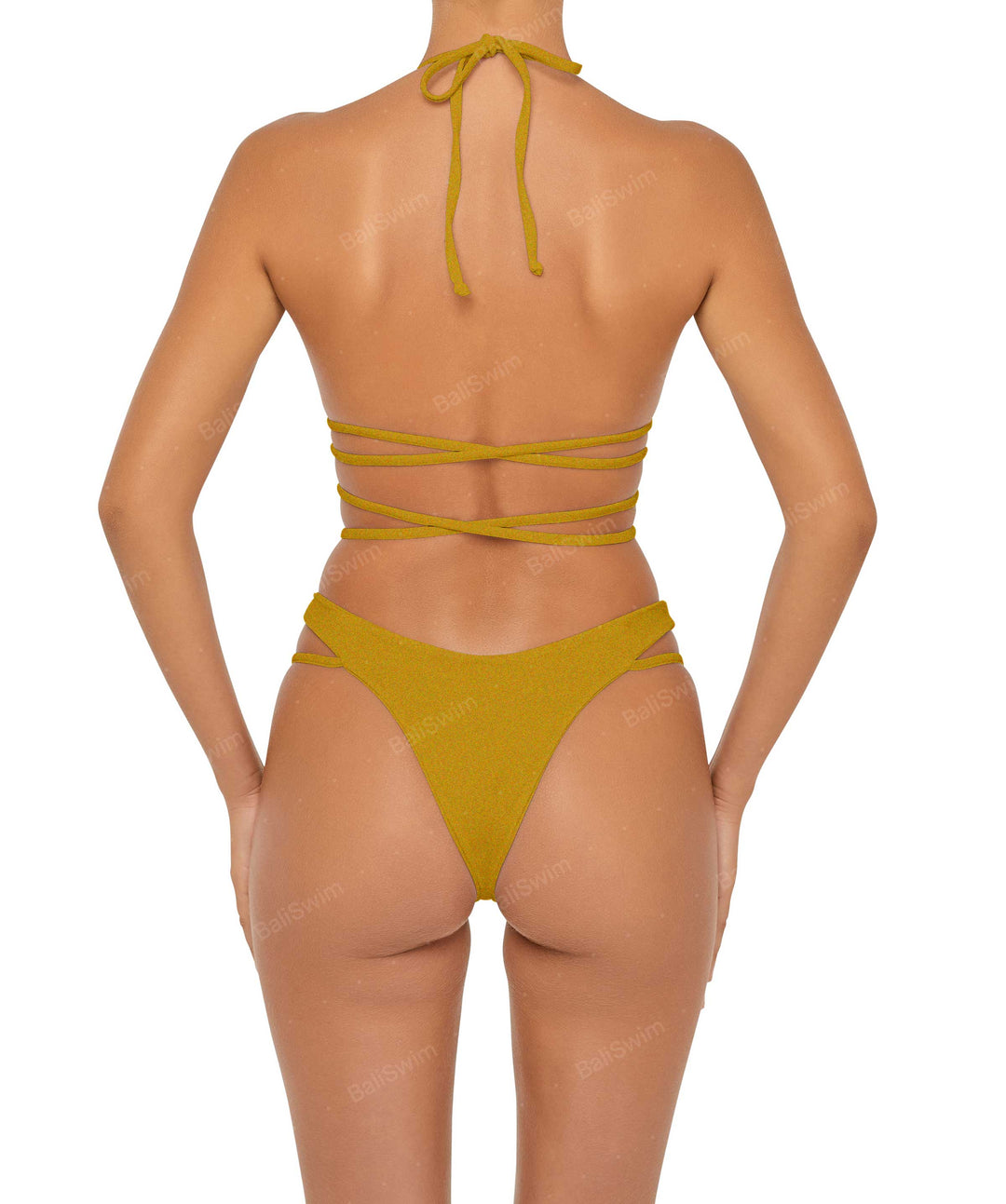BSWS-T91 Wrap Around Straps Halter Bikini Top
