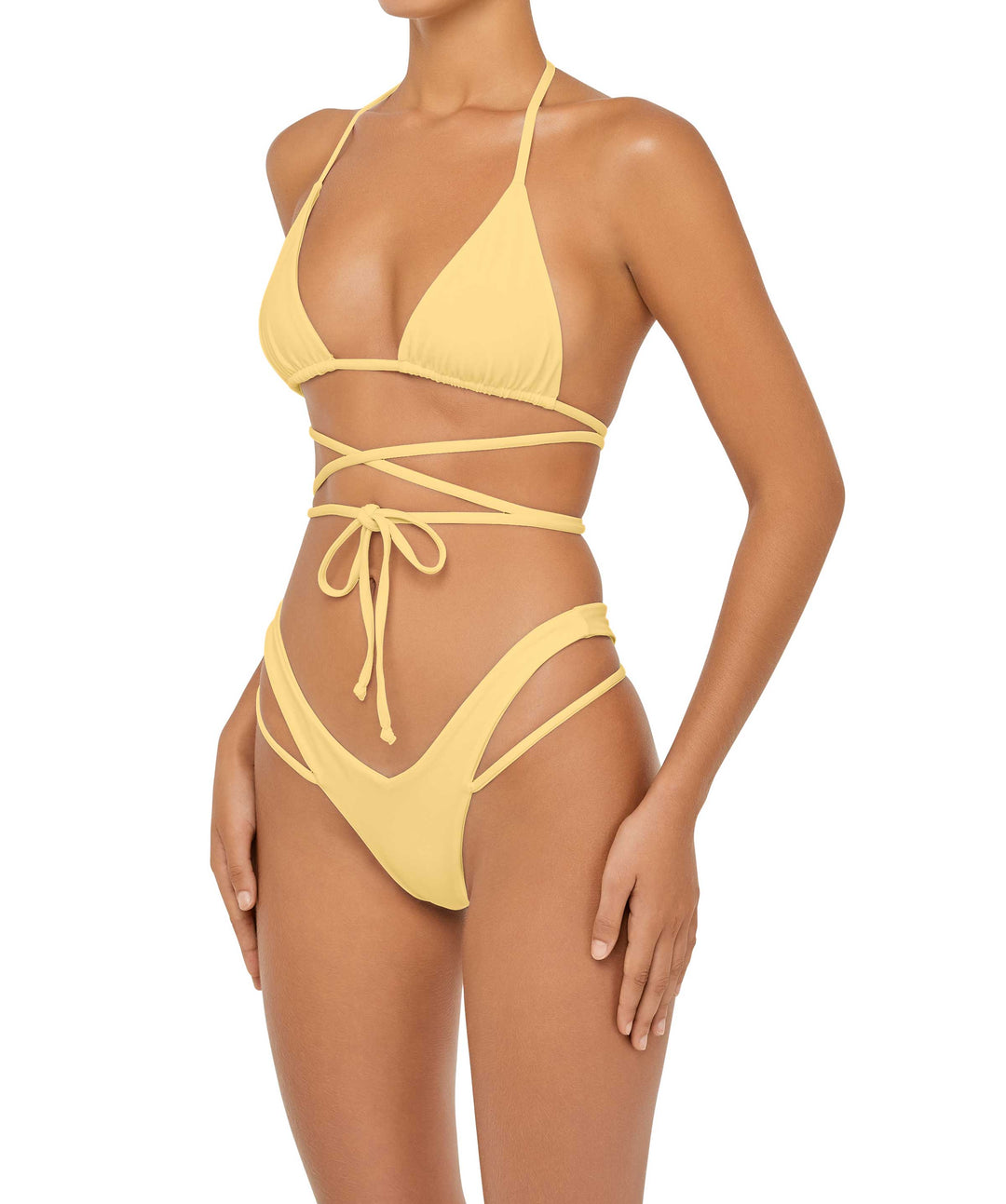 BSWS-B91 V-Waisted Double Strap Bikini Bottom