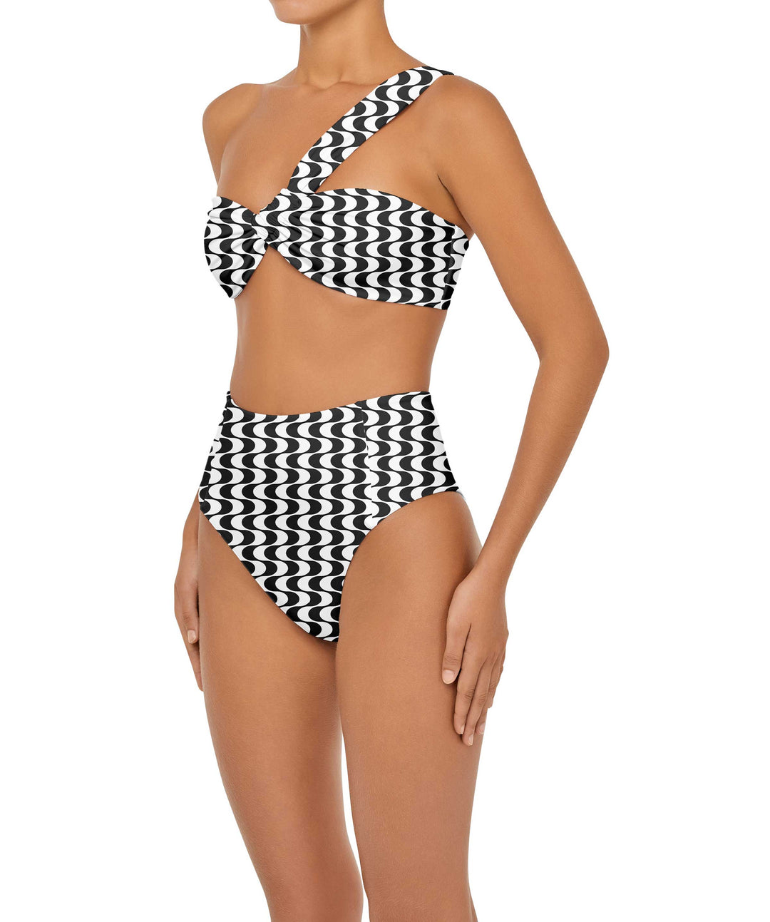 BSWS-B92 High Waisted Princess Seam Bikini Bottom