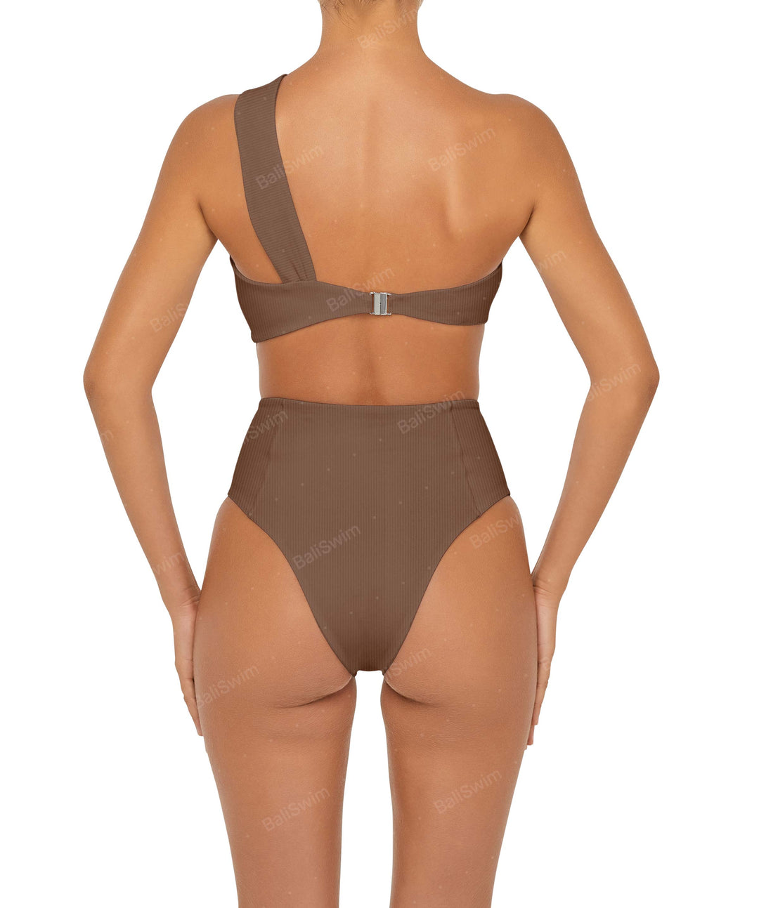 BSWS-T92 Ruched One Shoulder Bikini Top