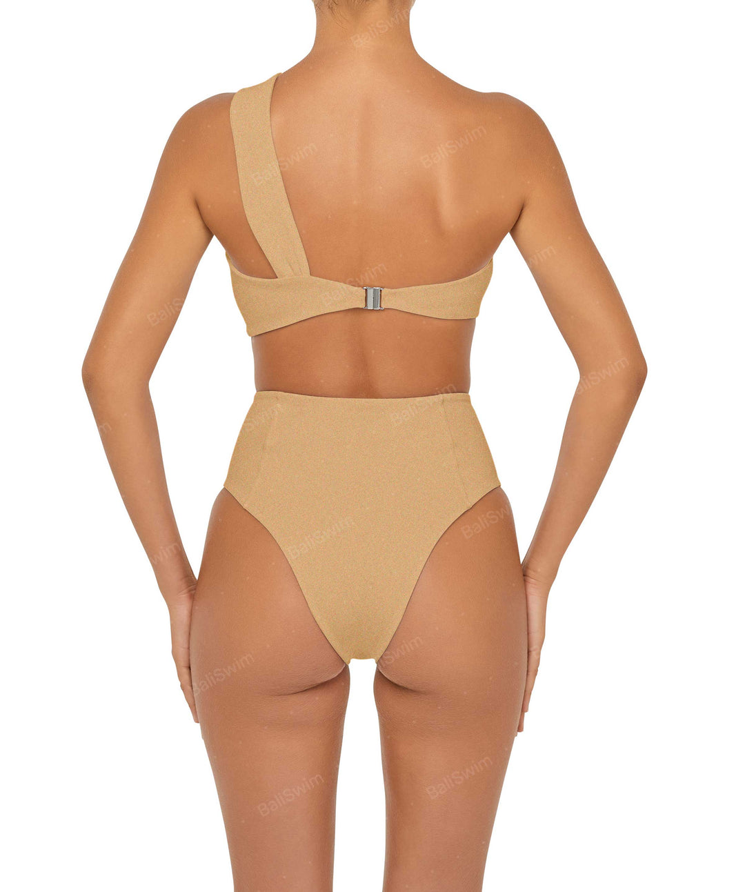 BSWS-T92 Ruched One Shoulder Bikini Top