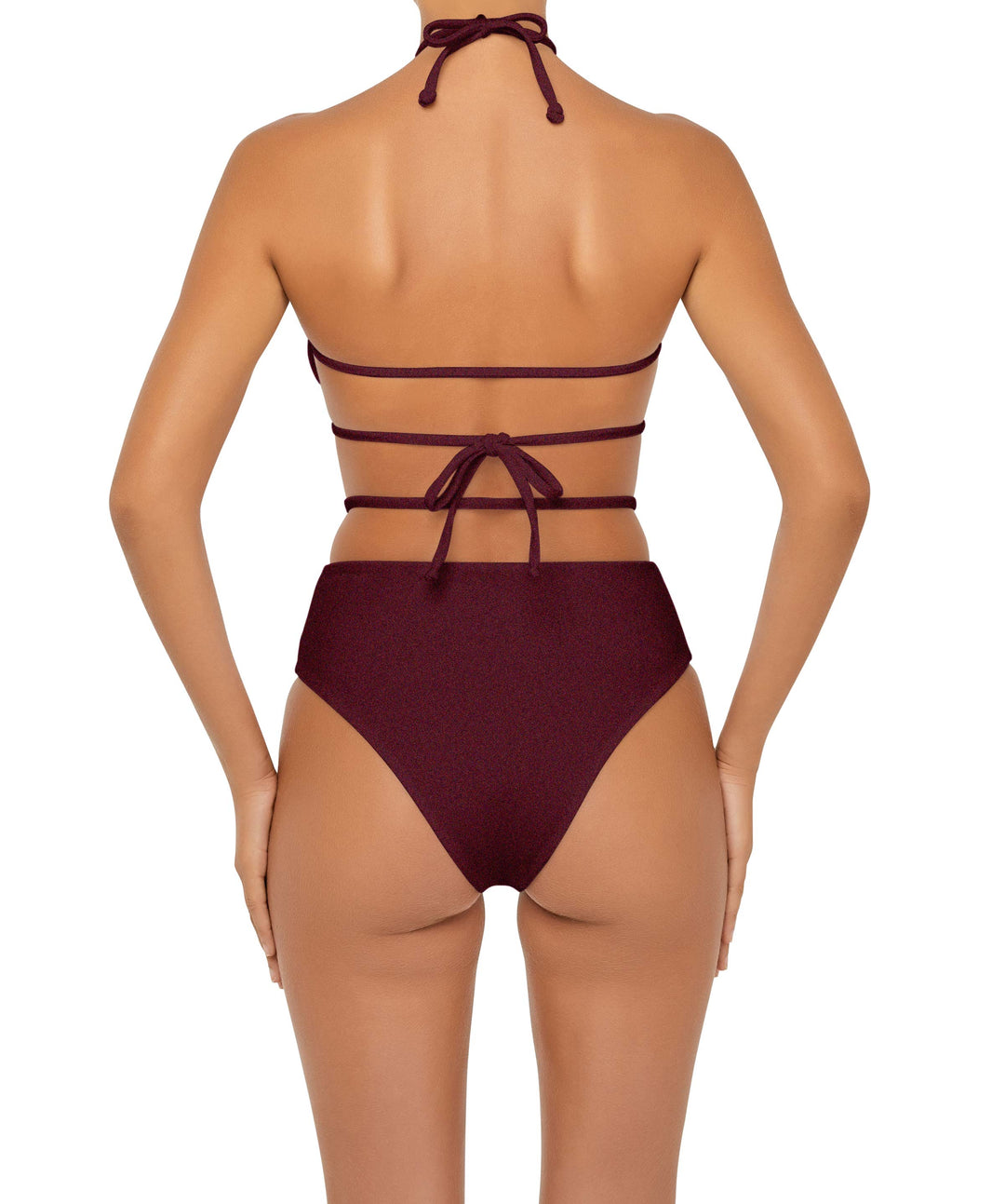 BSWS-B93 High Rise Waist Strap Bikini Bottom