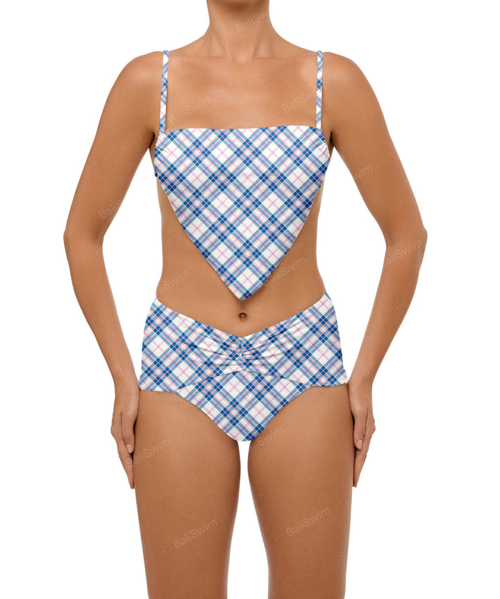 BSWS-B97 Ruched High Rise Bikini Bottom