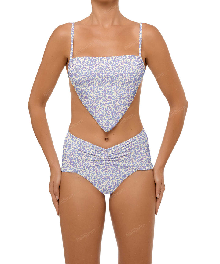 BSWS-B97 Ruched High Rise Bikini Bottom