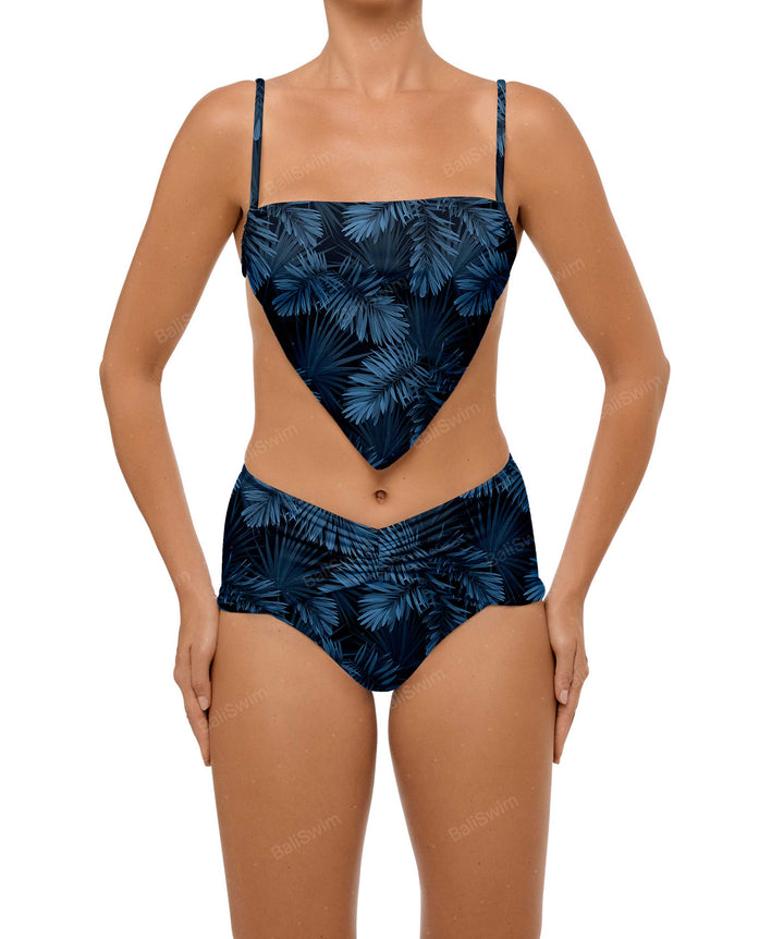 BSWS-B97 Ruched High Rise Bikini Bottom